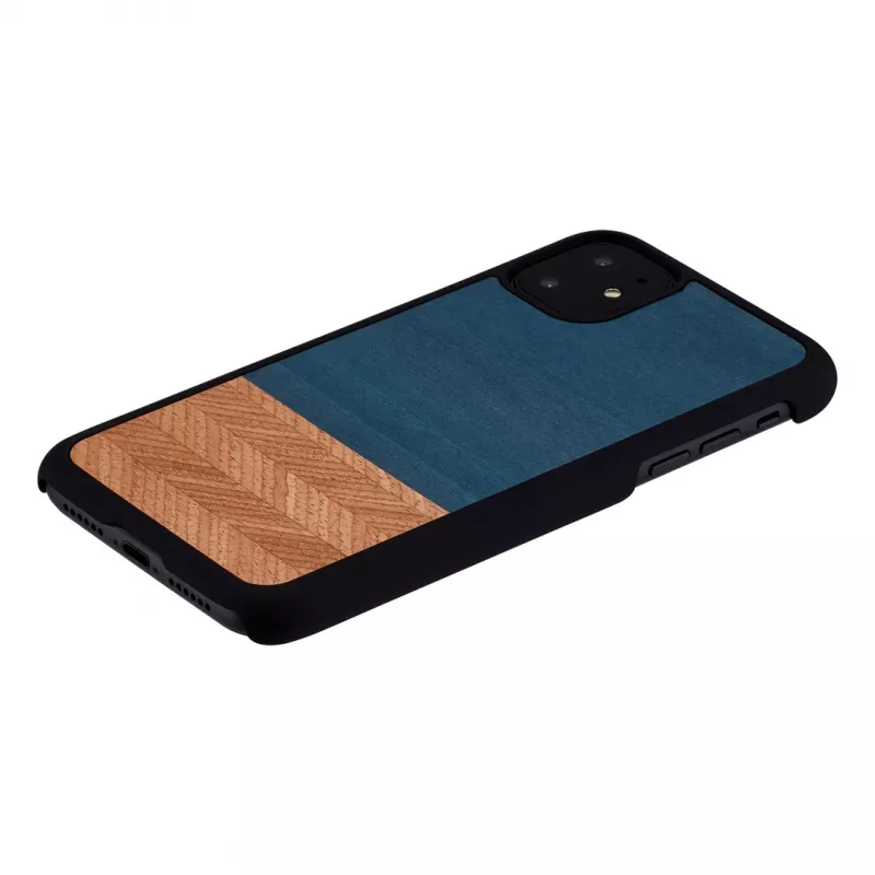 Smartphone case man and wood for iPhone 11 — denim black protective cover