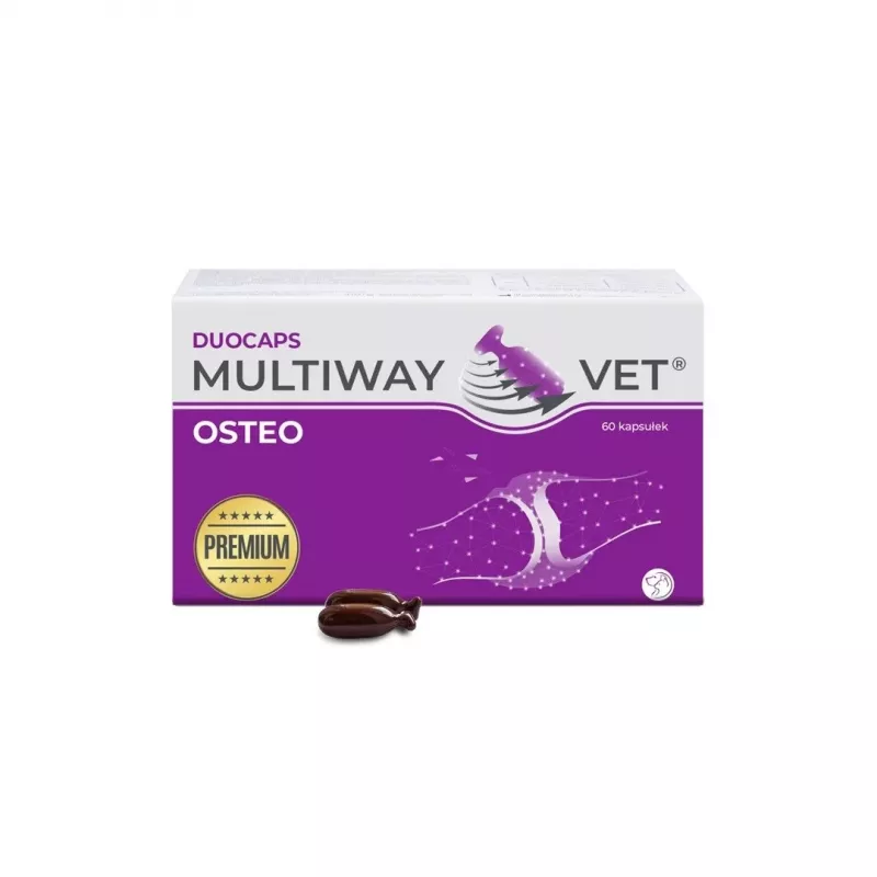 Softgel capsules JM Sante Multiway Vet Duocaps Osteo — joint support for adult dogs and cats, 150 g package