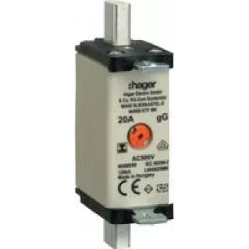 HAGER LNH0020MK fuse NH000 20A 500V gG MKen. S-frei (LNH0020MK)