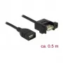 USB cable DeLOCK 85459 USB 2.0 0.5 m Black
