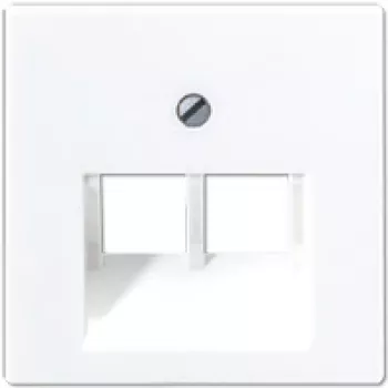 Wall plate cover for switches JUNG A 569-2 BFPLUA WW White thermoplastic