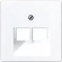 Wall plate cover for switches JUNG A 569-2 BFPLUA WW White thermoplastic