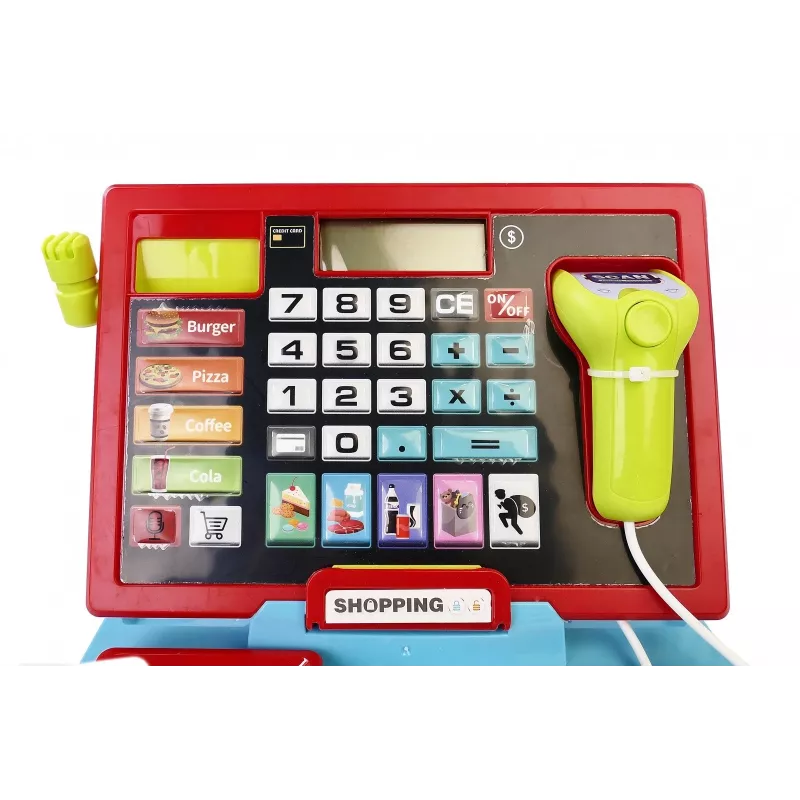 Cash register with scanner and scale