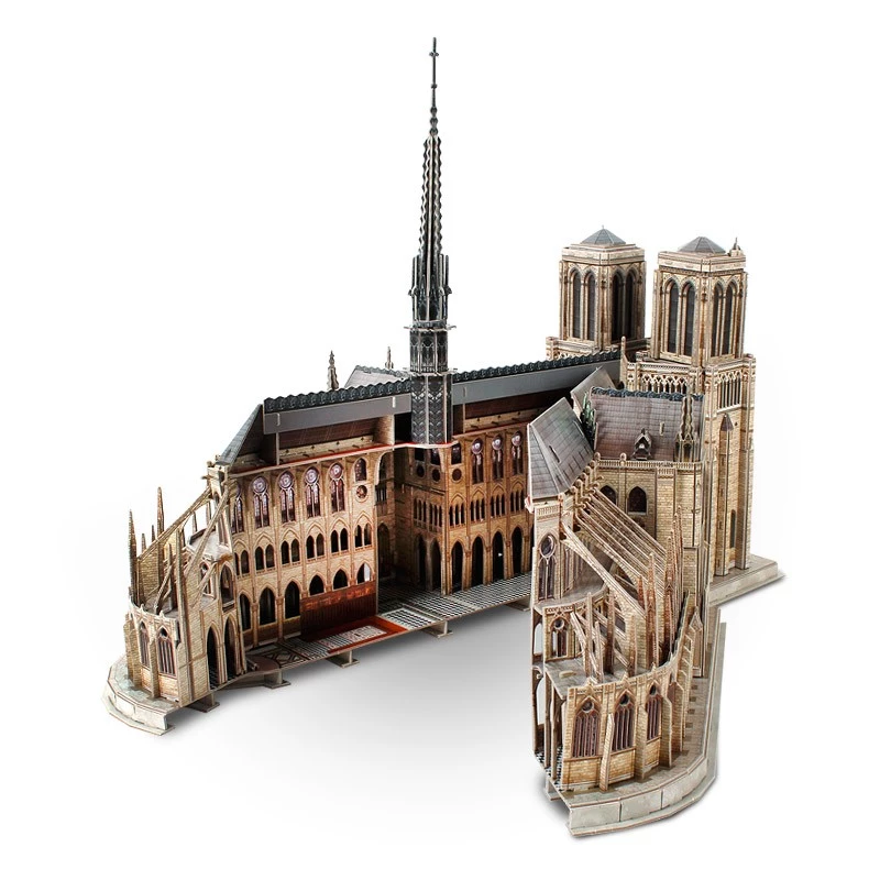 3D Puzzle CubicFun Notre Dame, 293 pieces, scale model of cathedral