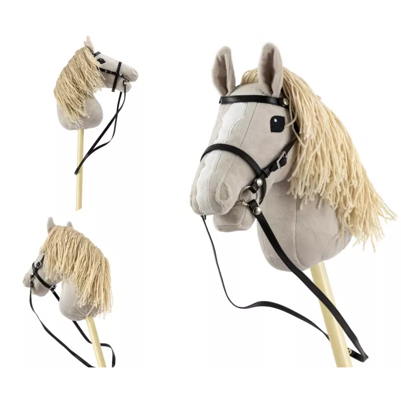Plush Hobby Horse Milly Mally 6626 Light Grey – milly mally soft toy, ride-on stick horse