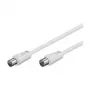 Wentronic Goobay Antenna Connection Cable, White, 7.5 m - IEC/Coax Plug IEC/Koax-Socket (11513)