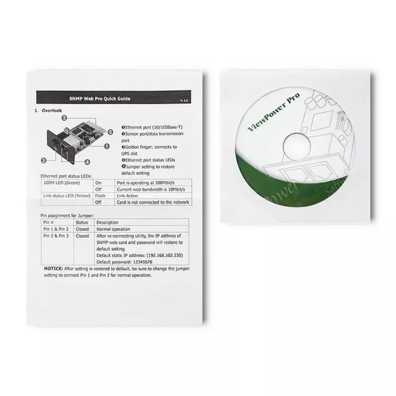 SNMP module QOLTEC 50389 for Uninterruptible Power Supply