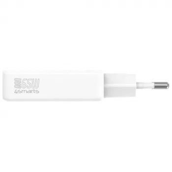 Charger PDPlug Dual 65W GaN 2xUSB-C white