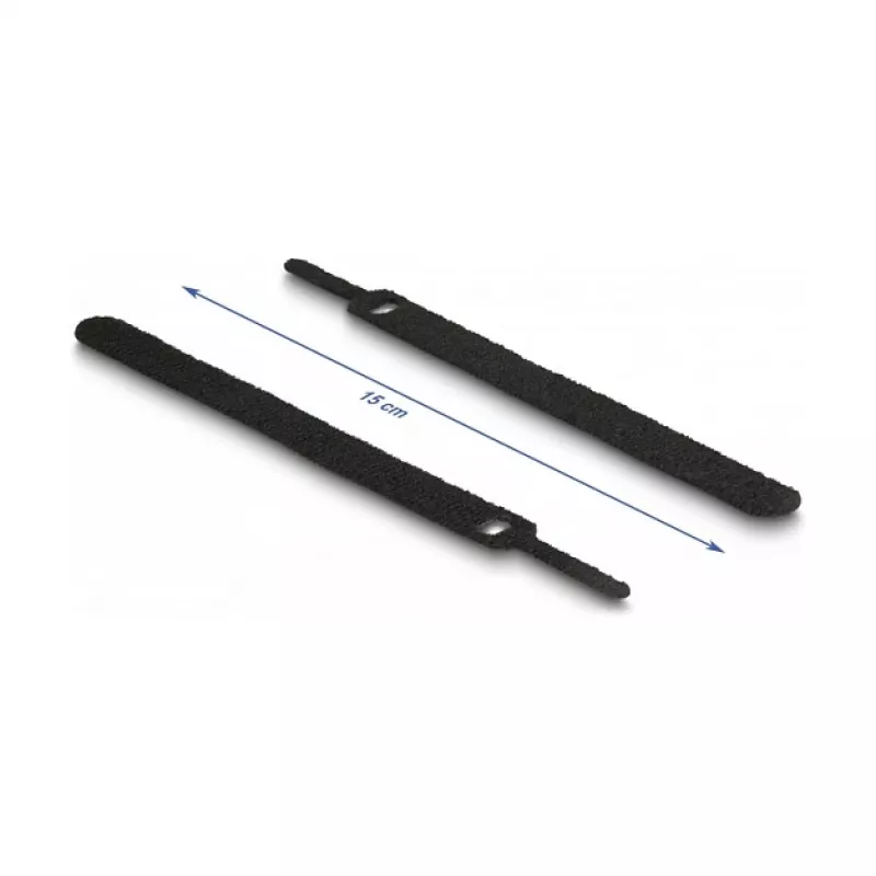 Hook & loop cable tie DeLOCK 19076 150x12mm Assorted colours Set of 10
