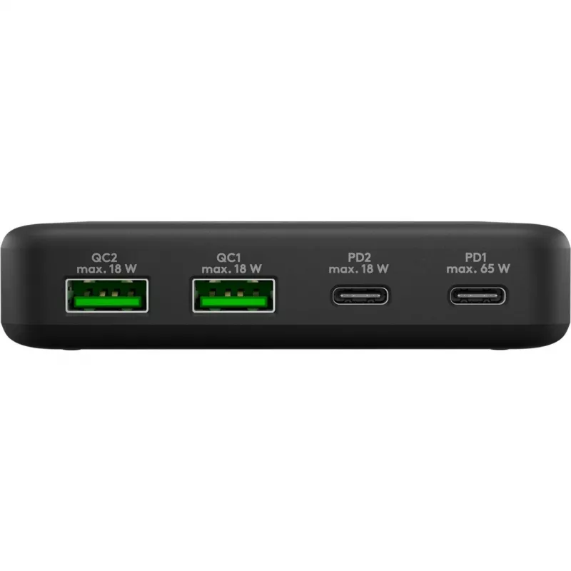 GOOBAY multiport USB-C PD GaN desktop charger 65 W, black
