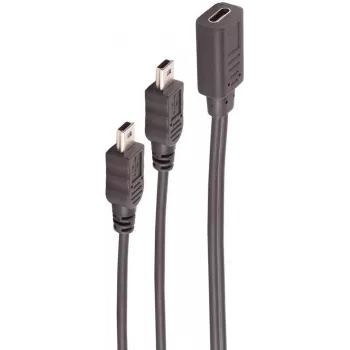 USB cable ShiverPeaks BS13-20022 0.3m USB C Mini-USB B Black