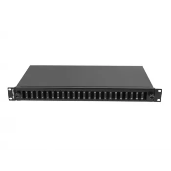 Patch panel 1U Lanberg FOP1-24SD-LQB Steel Black Rack mounting