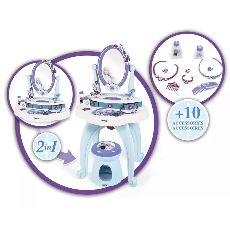 Smoby Frozen 2 In 1 Hairdresser Blue Purple 3 to 6 Years