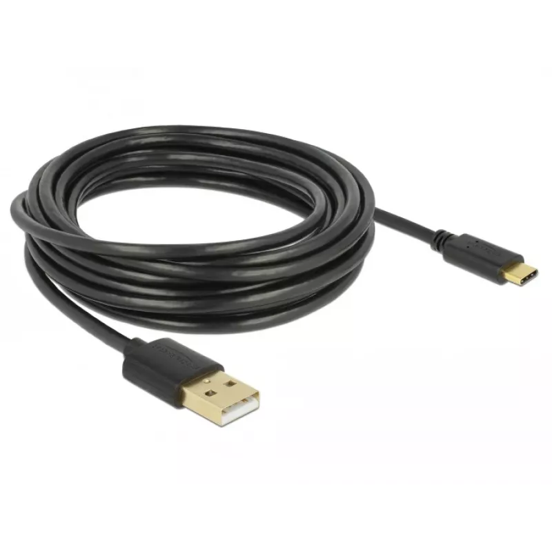 USB cable DeLOCK 83669 USB 2.0 4 m USB A USB C Black