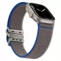 Armband GUAN premium for Apple Watch 42/44/45/46/49mm — Grey Blue compatible with Series 1–3