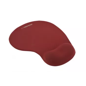 Mouse pad ESPERANZA EA137R — red gel surface, non-slip base, integrated wrist rest