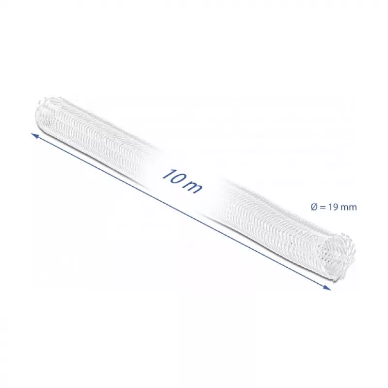 Braided Sleeving DeLOCK 20819 10 m x 19 mm white