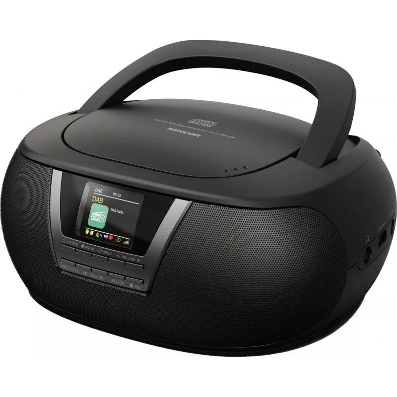 Music system SENCOR SPT6200DB with CD/MP3, USB, Bluetooth 5.3 and DAB+ tuner, 3W RMS, 1.77 inch TFT display