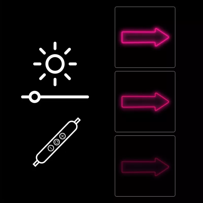 Neon lights arrow wall lamp MANTA SNL107PK – pink decorative LED arrow sign