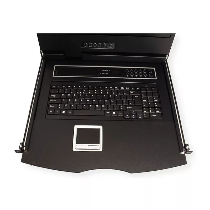 Rack console VALUE 26.99.0123, 17 inch (43.2 cm) LCD, 1280×1024, 1U, French keyboard, black
