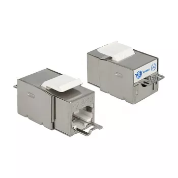 Keystone module DELOCK 86404 — RJ-45 silver, 38.5×22.3×17.3 mm