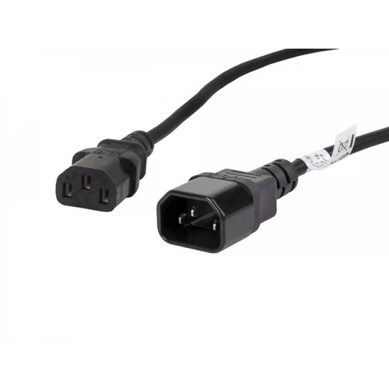 Lanberg CA-C13E-11CC-0018-BK Stromkabel Schwarz 1,8 m C13-Koppler C14-Koppler (CA-C13E-11CC-0018-BK)