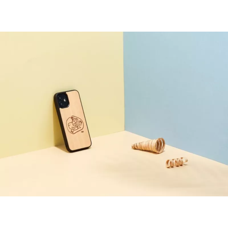 Protective phone case Man and Wood for iPhone 12 mini — child fish design