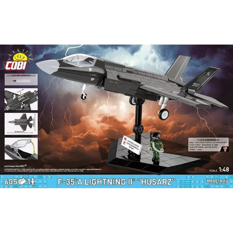 Construction Set Cobi F-35A Lightning II — 605 Pieces, Scale Model