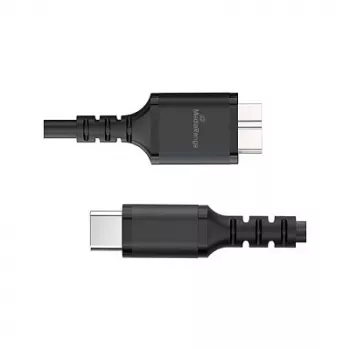 USB cable MediaRange MRCS257 0.5 m — Micro-USB B to USB-C, USB 3.2 Gen 1 (5 Gbit/s), black