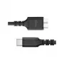 USB cable MediaRange MRCS257 0.5 m — Micro-USB B to USB-C, USB 3.2 Gen 1 (5 Gbit/s), black