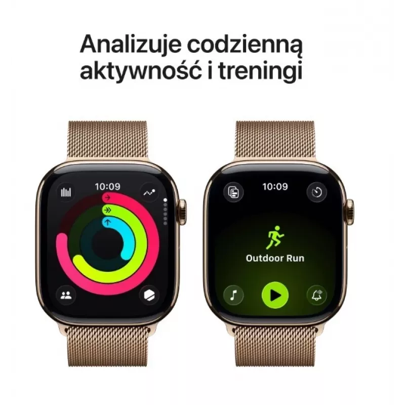 Apple Watch GPS + Cellular 46mm Gold Titanium Case Gold Milanese Loop S/M