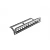 Rack blanking panel LANBERG PPKS-9112-B, 12-port, 1U, metal, grey, 254×44.5×99.3 mm
