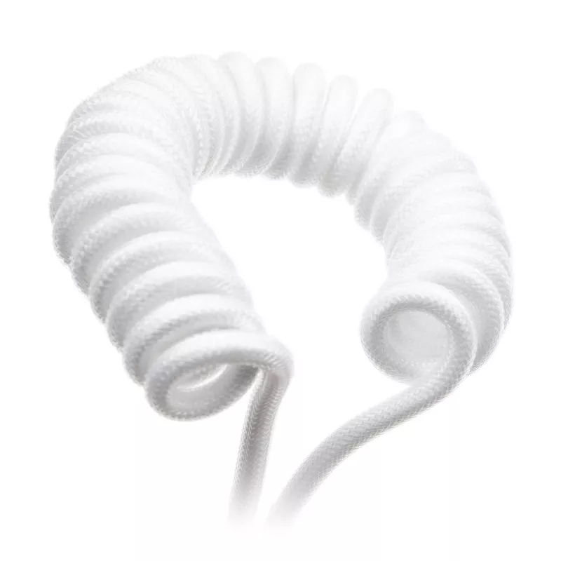 Coiled USB cable Ducky White Edition DACOC2-WHT1, detachable, white coiled design