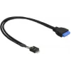 USB 3.0 19 pin to USB 2.0 8 pin Cable DeLOCK 83792 60cm Black