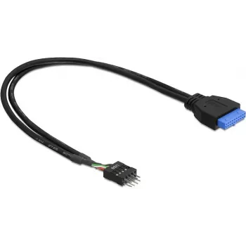 USB 3.0 19 pin to USB 2.0 8 pin Cable DeLOCK 83792 60cm Black