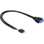 USB 3.0 19 pin to USB 2.0 8 pin Cable DeLOCK 83792 60cm Black