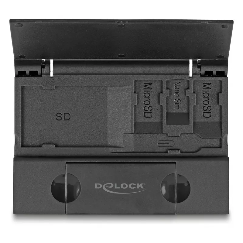 Card Reader DeLOCK 91014 USB 3.2 Gen 1 Type-A/Type-C Black MicroSD SD