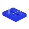 Breadboard DELOCK 18322, plastic prototype board, blue, 36×46×10 mm