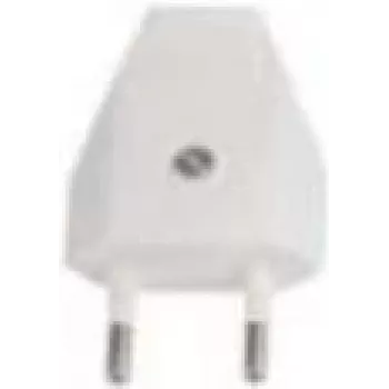 Electrical power plug Bachmann 900.011, white, plastic housing, 250 V AC, 2.5 A