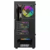 PC case SAVIO Noctis Flow RGB — Cube, ATX/Mini-ITX, 3x 120 mm front fans, tempered glass side, max GPU 35 cm