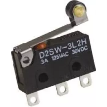 Omron D2SW-3L2H microswitch 125 V/AC 3 A 1 x on/(on) 1 pc(s) Bag