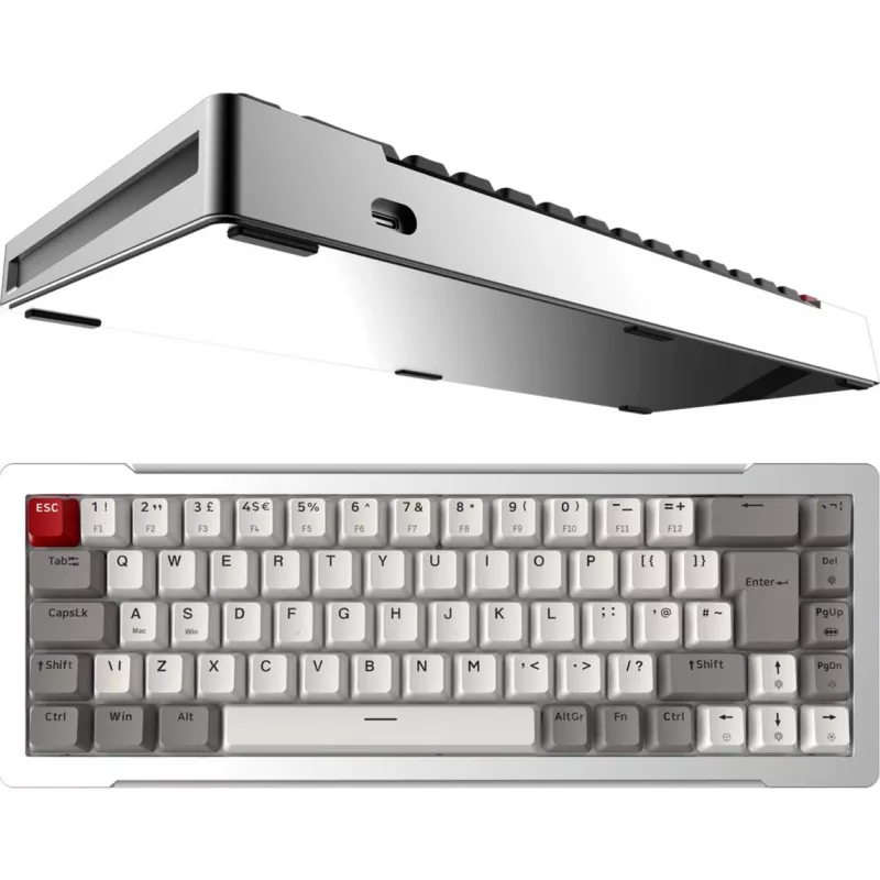 Raijintek MGA-68 Gaming Keyboard, Hejin Magnetic Yellow Switches, DE Layout, Silver