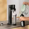 BRITA carbonating bottle 650 ml, stainless steel, black, dishwasher-safe