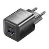 Vention FEQB0-EU indoor AC fast charger 30W, 1x USB-C, black — for smartphone, tablet, smartwatch, headphones