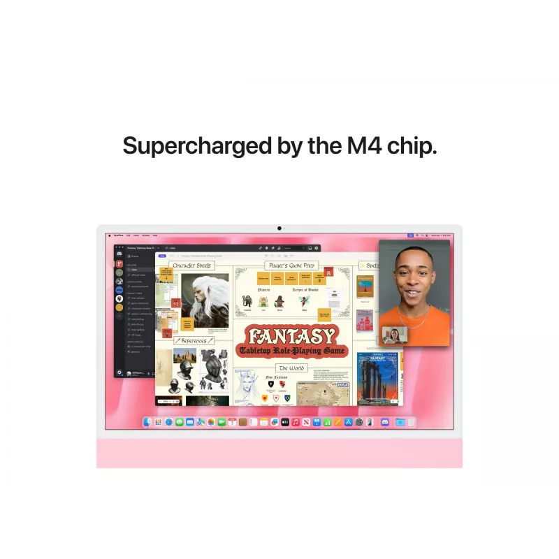 iMac 24 Retina 4.5k Display M4, Pink, M4 (8-CPU/8-GPU), 16GB, 256GB, German, kein Gigabit Ethernet, Magic Mouse, MWUG3D/A