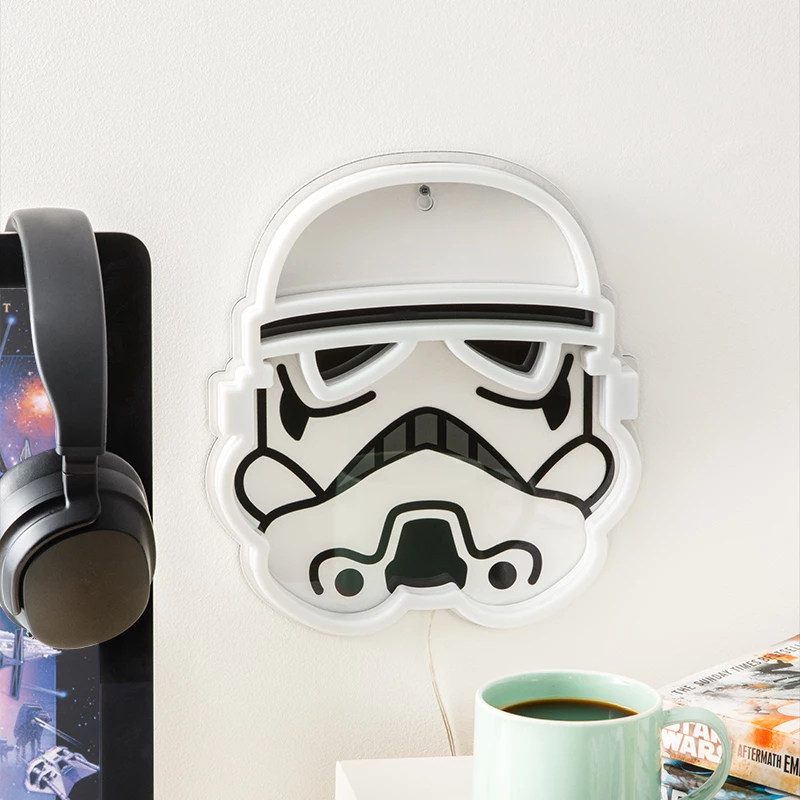 Wall-mountable LED neon light Paladone Stormtrooper model PP14595SWVN, decorative Star Wars lighting
