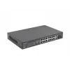 Unmanaged switch LANBERG RSFE-16P-2C-150 — 18-port Gigabit, 16 PoE+/2 SFP, 150 W total, 1U rack, metal, black