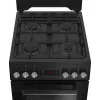 Freestanding cooker BEKO FSM52331DBDS, gas hob 4 burners (2900/2000/2000/1000 W), electric oven 60 L, 60 cm, energy class A, black