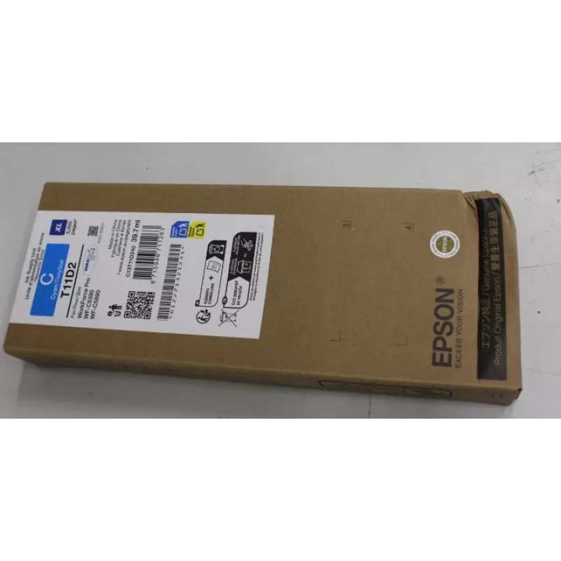 Ink cartridge Epson C13T11D240 XL Cyan — singlepack, compatible with WorkForce Pro WF‑C5890DWF / WF‑C5390DW, damaged packaging