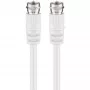 Wentronic Goobay SAT Connection Cable, White, 5 m - F-Plug F-Plug (11725)